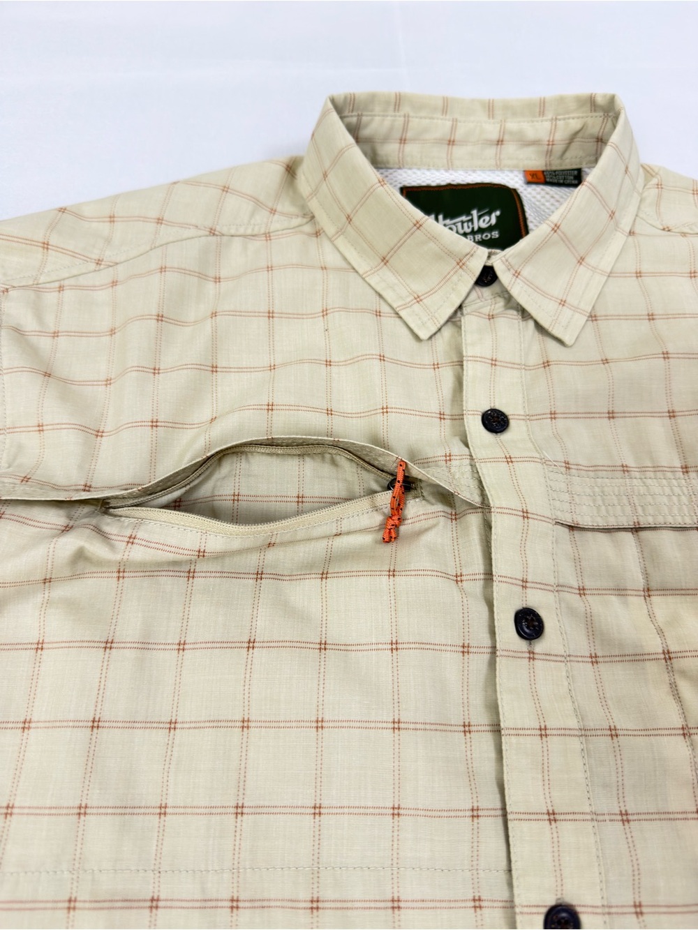 Howler Bros Plaid Short Sleeve Fishing Shirt XL Vented Outdoor Hiking - Picture 7 of 11
